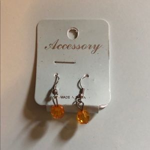 orange gem earrings